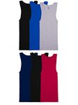 Fruit of the Loom Men's Tag-Free Tank A-Shirt, 6 Pack - Assorted Colors, Large