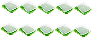 Artilife 10 Pack Plastic Seed Sprouter Tray Seed Germination Tray BPA Free Nursery Tray for Seedling Planting Seeds for Garden Home Office