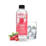 POLKA POP Cranberry Flavoured Sparkling (Fizzy) Water | Pack of 24 (300ml Each) | 100% Natural Flavour | Zero Sugar & Zero Calories | No Aspartame or Stevia