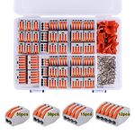 New Lever-nuts 2/3/4/5 Conductor Combination Compact Wire Connectors Assortment Pocket Pack 2 3 4 5 Port Fast Connection Terminal 28-12 AWG （10 Respectively）