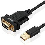 OIKWAN USB to RS232 DB9 Serial Cable Male Converter Adapter with FTDI Chipset for Windows 11,10, 8.1, 8, 7, Vista, XP, 2000, Linux and Mac OS X 10.6 (10ft)…