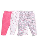 BABY GO Girls Cotton Solid Regular Fit Track Pants Pack of 1 (Gobs20-2515-0/3M-Pink_Fushia_0-3 Months)