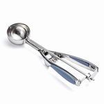 Social Chef Stainless Steel Cookie Scoop - Small Cookie Dough Scooper for Perfect Cookies Sized Cookies - Small Ice Cream Scooper with Trigger Release (Stainless Steel)