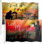 2 Pieces Lest We Forget Flag Poppy 