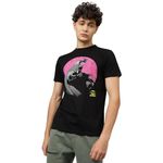 Free Authority Friends Printed Regular Fit Black Cotton Men's T-Shirt