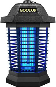 GOOTOP Bug Zapper Outdoor Electric, Mosquito Zapper, Fly Traps, Fly Zapper, Mosquito Killer, 3 Prong Plug, 90-130V, ABS Plastic Outer (Black)