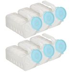 MedVance- Urinals for Men 1000ml with Glow in The Dark Spill Proof Pop Cap Lid, Plastic Pee Bottles for Men, Male Urinals, Pee Container Men, Portable Urinal for Car, Elderly & Incontinence (6 Pack)