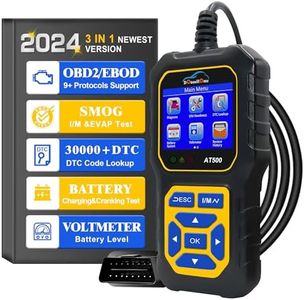 DonosHome AT500 OBD2 Scanner for Car Diagnostic, Check Engine Light Code Reader, I/M Readiness, Automotive SMOG Check, Freeze Frame Data, Battery Voltage Tester, Compatible with 1996+ OBD2 Vehicles