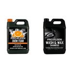 Pro-Kleen Orange Snow Foam 5L & MY165 5L of Wash & Wax Shampoo with Carnauba Wax - pH Neutral Professional Car Wash Shampoo - Suitable for all Car Exteriors - Cherry Fragrance