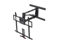 Monoprice Above Fireplace Pull-Down Full-Motion Articulating TV Wall Mount Bracket for TVs 55in to 100in Max Weight 154lbs VESA Patterns Up to 800x600 Rotating Height Adjustable, Black