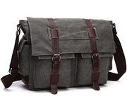 Canvas Messenger Bag Military Messenger Bag Shoulder Bags Fit Laptap for Men Crossbody Work Bag Casual Business Bag