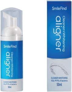 SmileFind Whitening Aligner & Retainer Foam - Antibacterial, Fresh Breath Cleaning for Clear Aligners, Dentures & Mouth Guards