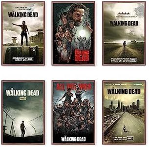 The Walking Dead Poster TV Series Covers TWD Poster Movie Posters for Room Aesthetic Print Set of 6 Wall Art for Men Bedroom Decor 8 in x12 in Unframed