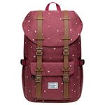 KAUKKO Women's Men's Students Backpack 17 Inch Backpack for 15 Inch Notebook Casual Daypacks Student Bag for Hiking 47 cm 22.4 L (Maroon[EP5-12])