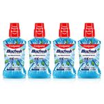 Colgate MaxFresh Plax Antibacterial Mouthwash, 1000ml (Pack of 4 x 250ml), Peppermint Fresh, 24/7 Fresh Breath, 10X longer cooling