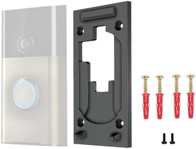 GESTECH Replacement Wall Mount Bracket Back Plate and Fittings for 2nd Generation Doorbell (Ring 2nd Generation), 6mm Thickness Spacer, New Design 2024