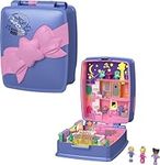 Polly Pocket Keepsake Collection Starlight Dinner Party Compact, Heritage Playset with 3 Dolls and Lights