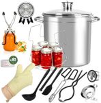 GraceKit Canning Pot Canning Supplies Starter kit,21.5 QT Pots Stainless Steel Canning Tool Kit,12 Piece Beginners Tools Set Water Bath Canner with Rack