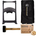 Kindling Cracker King Firewood Splitter Bundle With Lump Hammer, Cover & Fire Lighters. All In One Bundle For Wood Splitting. Log Splitting Tools For Camping, Fireplace, Fire Pit, Pizza Oven & BBQ