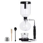 YUCHENGTECH Siphon Coffee Maker 5 Cup Syphon Coffee Maker 600ML Glass Siphon Vacuum Coffee Maker Tabletop Glass Siphon Pot Syphon Vacuum Pot Coffee Maker with Alcohol Burner