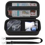 Canboc Travel Case for Portable Nebulizer, Handheld Nebulizer for Adults and Kids, Mesh Nebulizer Bag with Removable Shoulder Strap, Mesh Pocket fit Medication or Essentials, Black (Case Only)