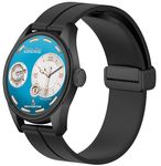 DOUBLERUN Chonograph Date Display Analoge Silicone Magnetic Strap Watch for Men, Series B-160-00 (SkyBlue,Black)