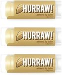 Hurraw! Almond Lip Balm, 3 Pack: Organic, Certified Vegan, Cruelty and Gluten Free. Non-GMO, 100% Natural Ingredients. Bee, Shea, Soy and Palm Free. Made in USA