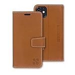 SafeSleeve EMF Protection Anti Radiation iPhone Case: iPhone 11 RFID Card Holder Blocking Wallet, Adjustable Stand Cell Phone Case for Women & Men (Genuine Leather)