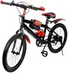 KumuJ 20 Inch 7-Speed Children's Bicycle Mountain Bike with Kettle and Storage Bag Play Wheel Red Children's Bicycle for Girls and Boys - Bicycles for Adjustable Height