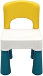 burgkidz Plastic Kids Chair, Durable and Lightweight, 9.3" Height Seat, Indoor or Outdoor Use for Ages 2 and Up