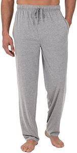 Fruit of the Loom Men's Extended Sizes Jersey Knit Sleep Pant (1 & 2 Packs), Light Grey Heather, Large