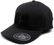 Pull Patch Delta Flexfit Hat | Black Tactical Cap | L/XL | Moisture-Wicking | 2x3 in Loop Surface to Attach Patches