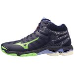 Mizuno Unisex Wave Voltage MID Volleyball, EveBlue/TechGreen/Iolite, 5 UK