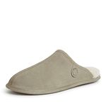 Fireside by Dearfoams Men's Warwick Water Resistant Shearling Scuff Slipper, Moss, Numeric_10