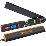 Neoteck Digital Angle Finder 400mm, 0–225° Range, with Laser Line Alignment, Backlit LCD, 0.1°Fine Adjustment Lock, 5m Laser Distance, Aluminium Protractor for Woodworking & Construction – Black