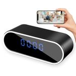 IKLOOCQ Wireless Spy Camera Clock WiFi Hidden, Spy Nanny Cam with Motion Detection, HD 1080P Mini Mini Spy Camera Hidden Secret Camera for Home with Night Vision