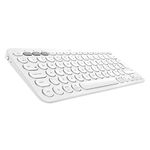 Logitech K380 Multi-Device Bluetooth Wireless Keyboard with Easy-Switch for up to 3 Devices, Slim, 2 Year Battery – PC, Laptop, Windows, Mac, Chrome OS, Android, iPad OS, Apple TV - Off White