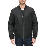 Levi's mens Flight Satin Unfilled Ma-1 Bomber Jacket, New Black, Small US