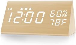 JALL Digital Alarm Clock, with Wood