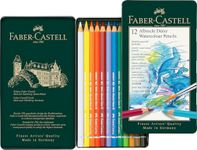 Faber-Castell Art & Graphic Albrecht Dürer Watercolour Pencil, Multicoloured, Tin Of 12, For Art, Craft, Drawing, Sketching, Home, School, University, Colouring