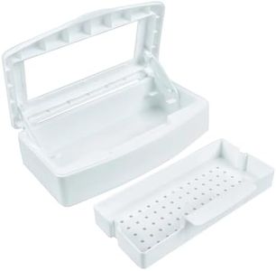 YoleShy Professional Plastic Sterilizing Tray, Clean Sterilizer Box Storage Organizer for Nail, Tweezers, Hair Salon, Spa & Cutter Manicure Equipment - Nail Art Tool