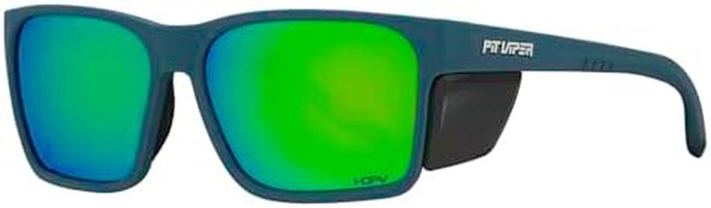 Pit Viper Revlock | Z87+ Safety Glasses with Removable Latching Side Shields | Polarized Scratch Resistant Shatterproof Lenses | No-Slip Grip | Sporty Style | For Men