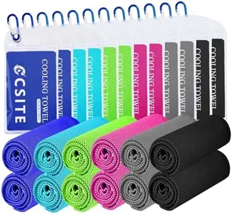 CSITE 12 Pack Cooling Towels Bulk (47"x12") for Neck and Face, Ice Towel for Hot Weather, Soft Breathable Chilly Gym Towels, Microfiber Towel for Work Out, Yoga, Running, Camping & More Activities