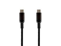 Monoprice Stealth Charge and Sync USB 2.0 Type-C to Type-C Cable - 10 Feet - Black, Up to 3A/60 Watts, Fast Charging