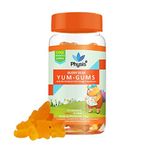 Physis Kids Multivitamin Gummies | Ages 2+ | 30 Orange Flavour Chewable Vitamin with Vitamins C, D, Omega 3 & More | Kids Vitamins Chewies for Cognition, Energy & Support Growth | Children's Vitamins