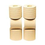 Panda Eco Paper | Organic Bamboo Toilet Paper | Pack of 6 | Hypoallergenic Care | Unbleached, PFAS Free, Minimally Processed | Better for body | MEGA Roll, 300 sheets | Soft, Absorbent, Sustainable