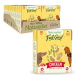 Naturediet - Feel Good Wet Dog Food, Natural and Nutritionally Balanced, Chicken, 390g (Pack of 18)