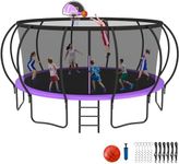 Kacho 16FT Tranpoline with Basketball Hoop Large Weight Capacity ASTM Approved, No-Gap Design 16' Tranpolines with Ladder and Galvanized Anti-Rust Coating for Kids Adults Family