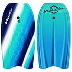 Wave Storm 42.5in Performance Foam Bodyboard with Sector Fin Channel Bottom (Turquoise)
