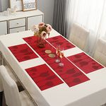 HOKIPO PVC Placemats with Runner for Dining Table 4 Seater (AR2358)